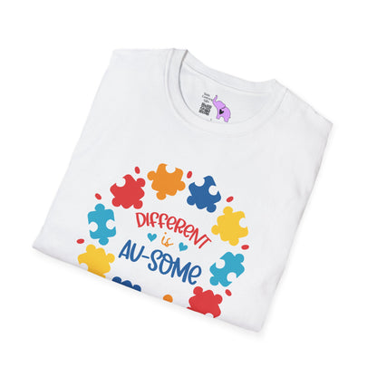 Different Is Awesome Autism Awarness Adult T-shirt
