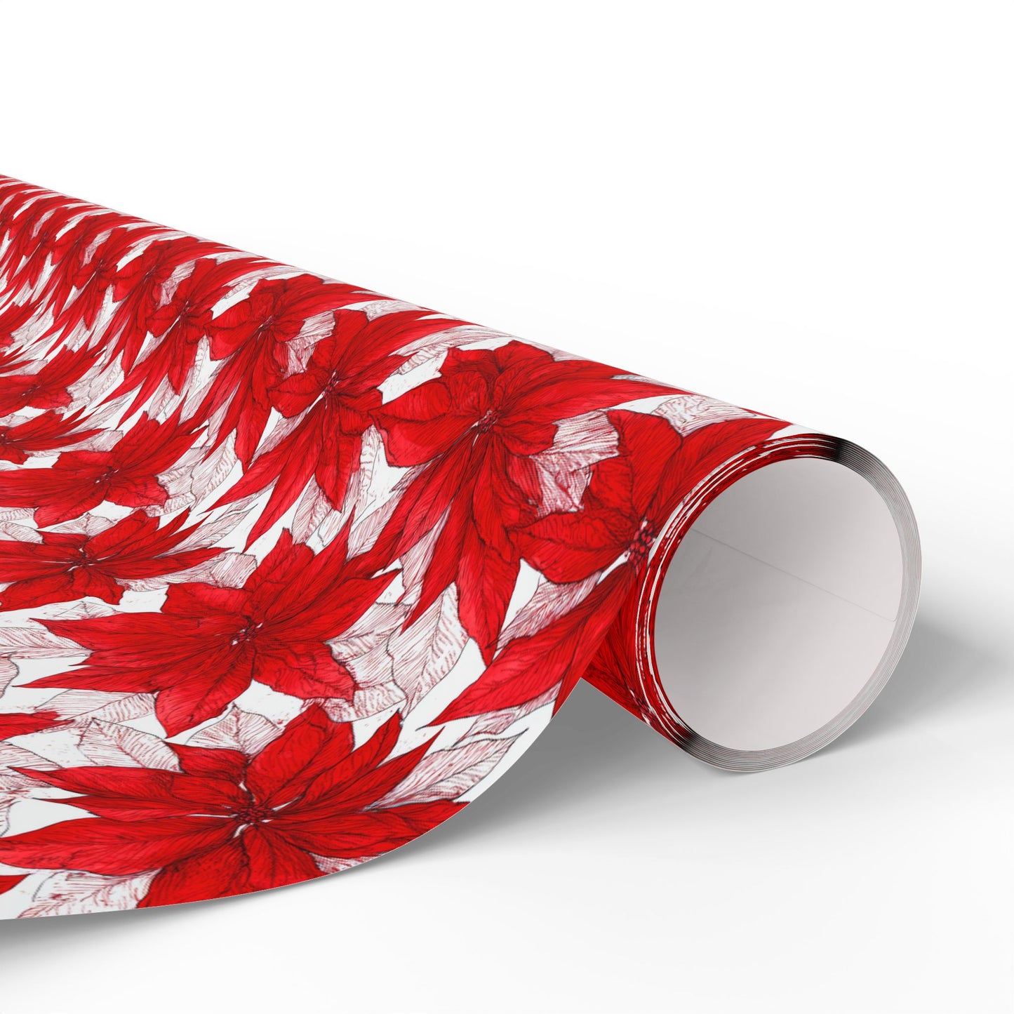 Christmas Blossom Sketch Wrapping Paper