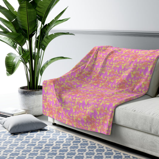 Sunset Sorbet Camo Fleece Blanket