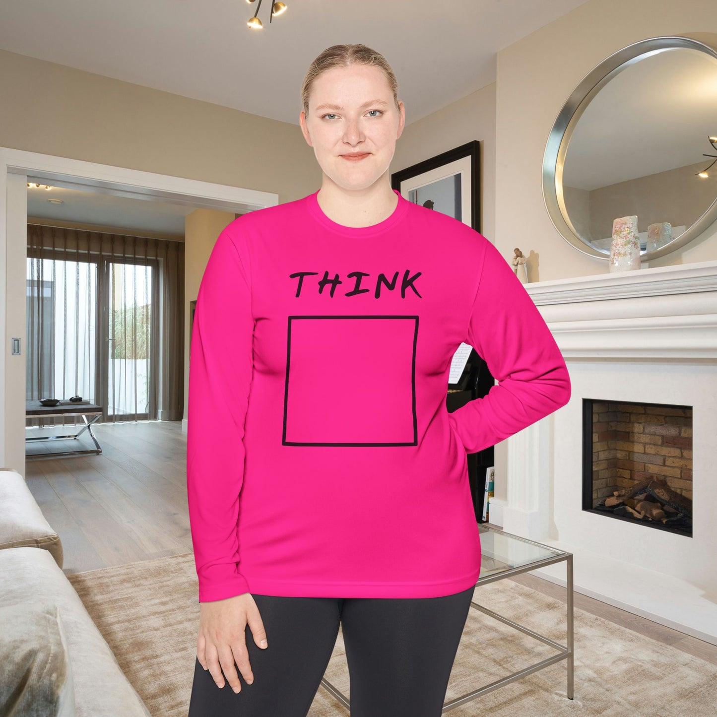 Think (Outside The Box) Adult Long Sleeve Tee