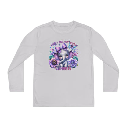 Just A Girl Who Loves Elephants Youth Long Sleeve Tee