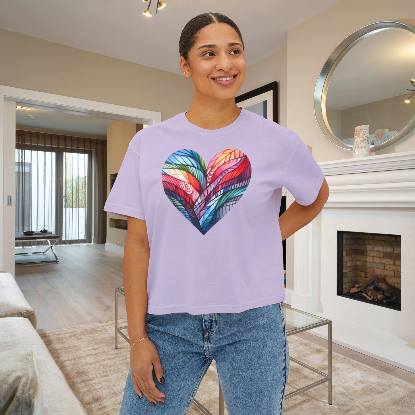 Heart of Many Colors Women's Boxy Tee