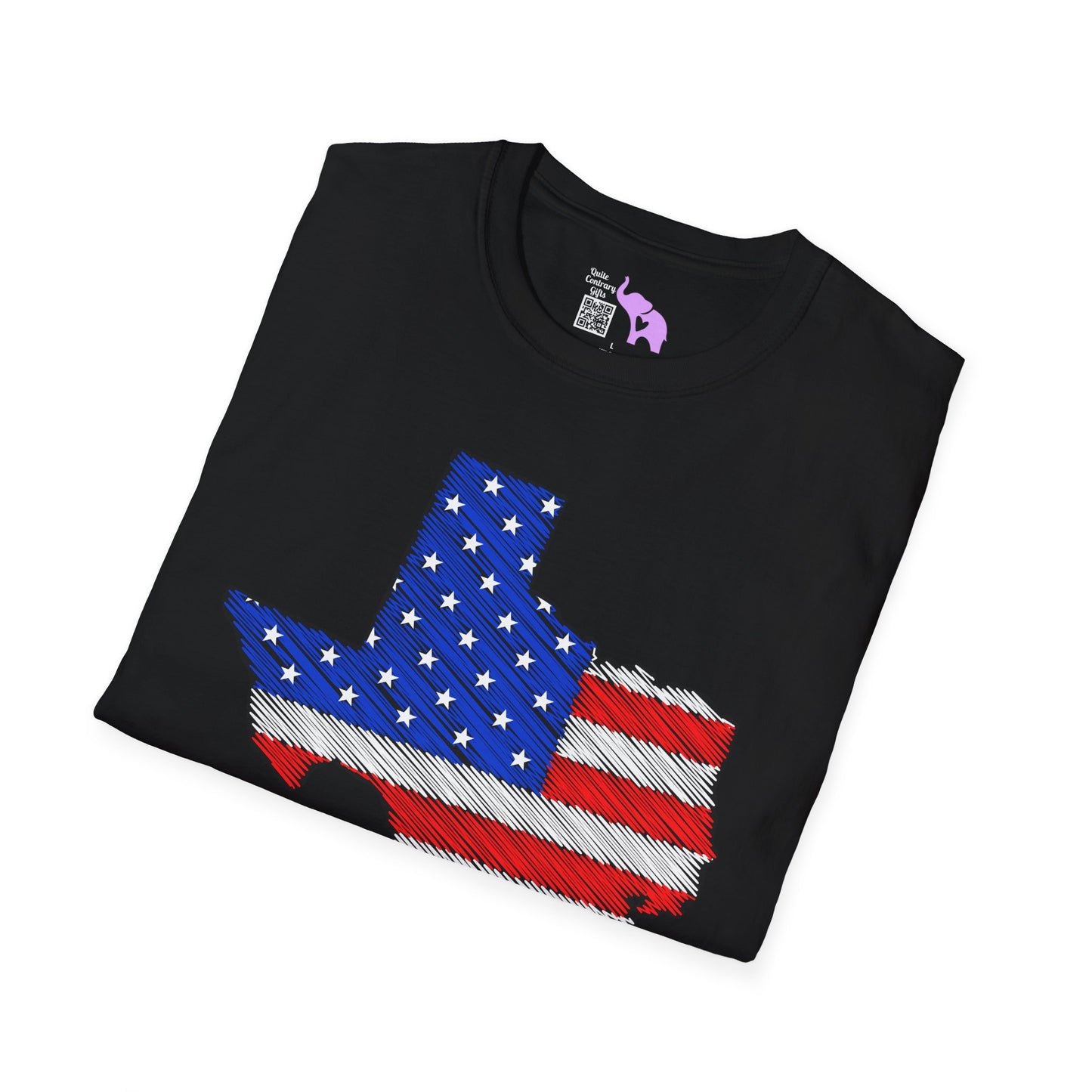 Texas American Flag 2 Adult T-shirt