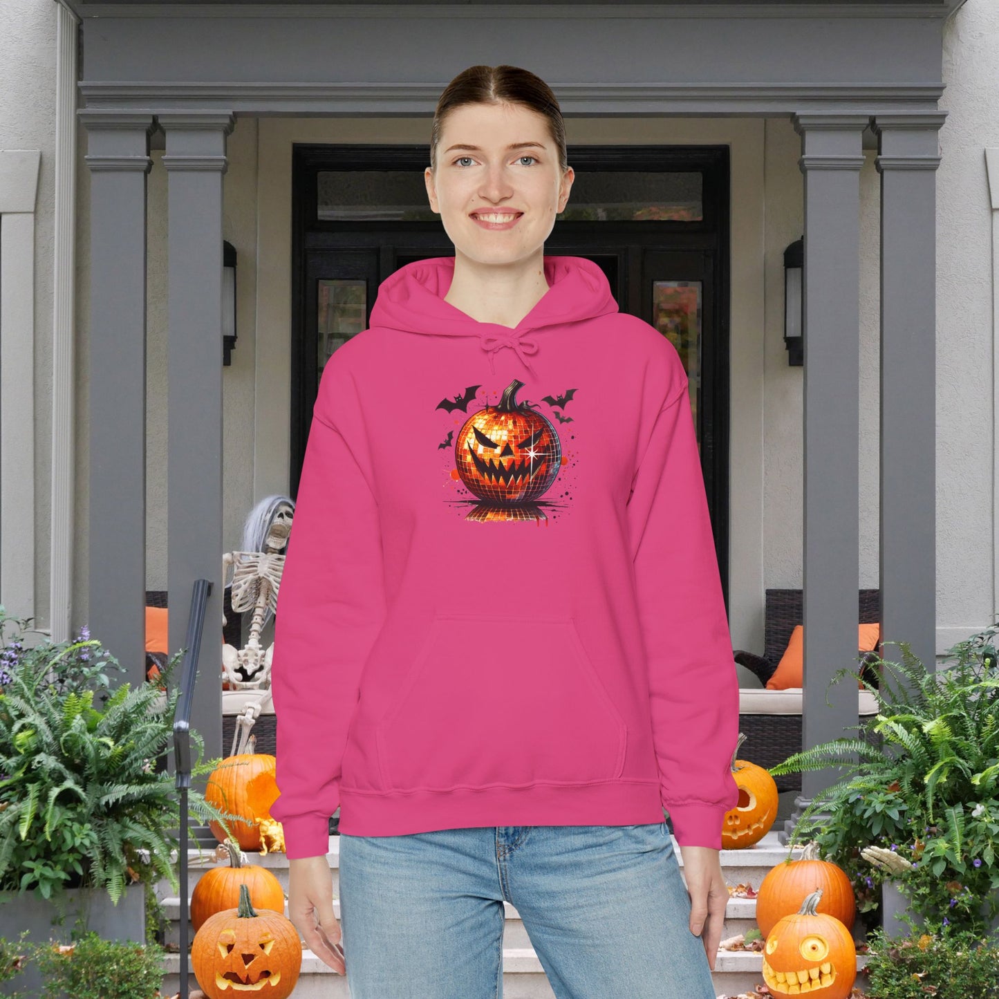 Orange Disco Pumpkin Heavy Blend™ Hooded Sweatshirt