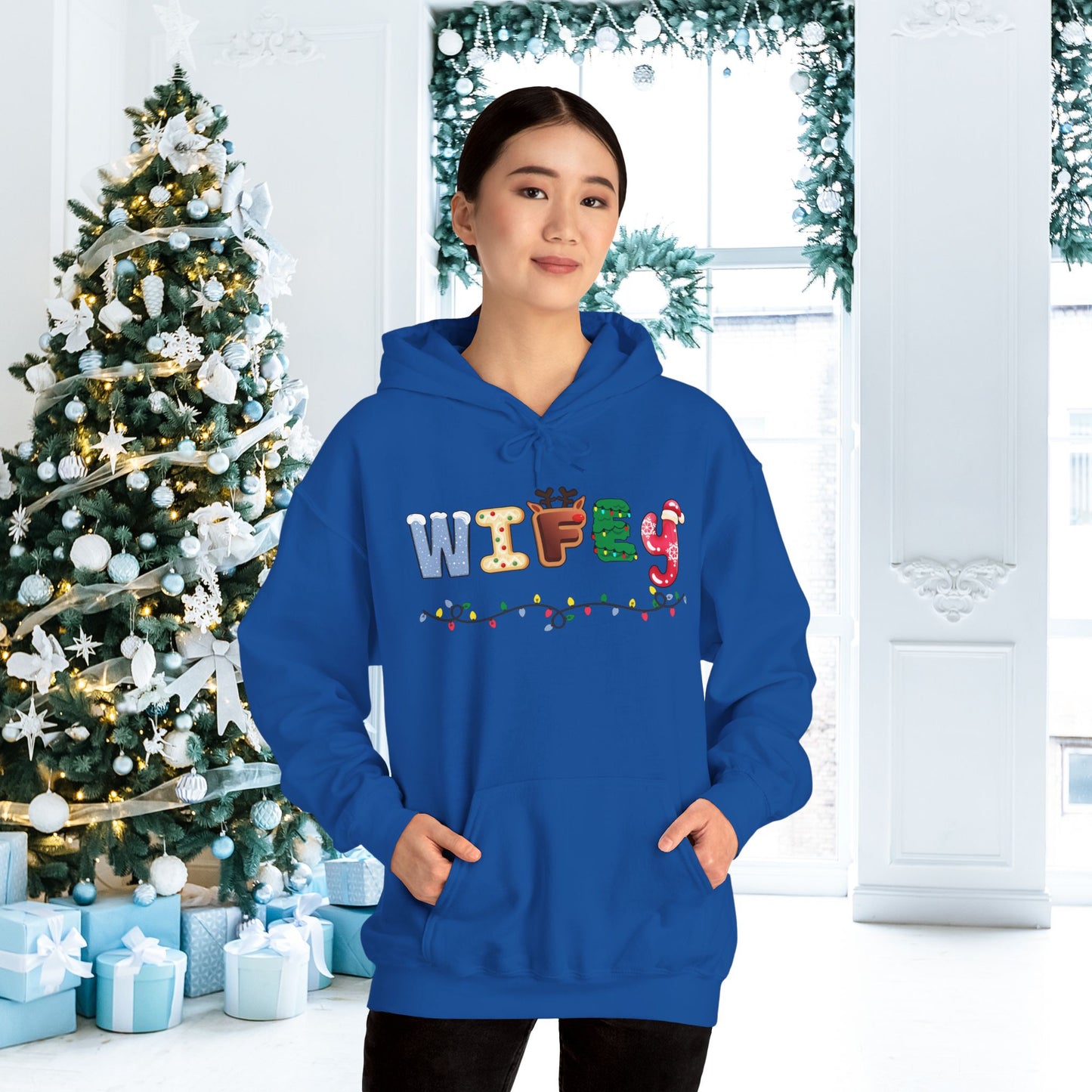 Christmas Wifey Adult Heavy Blend™ Hooded Sweatshirt