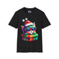 Christmas Kitten w/Gift Adult T-shirt