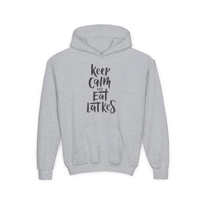 Keep Calm & Eat Latkes Youth Hoodie
