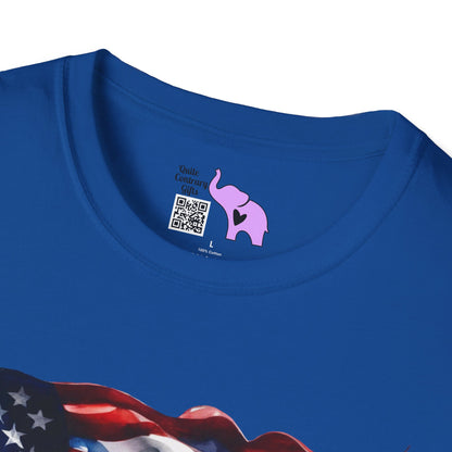 Distressed American Flag Adult T-shirt
