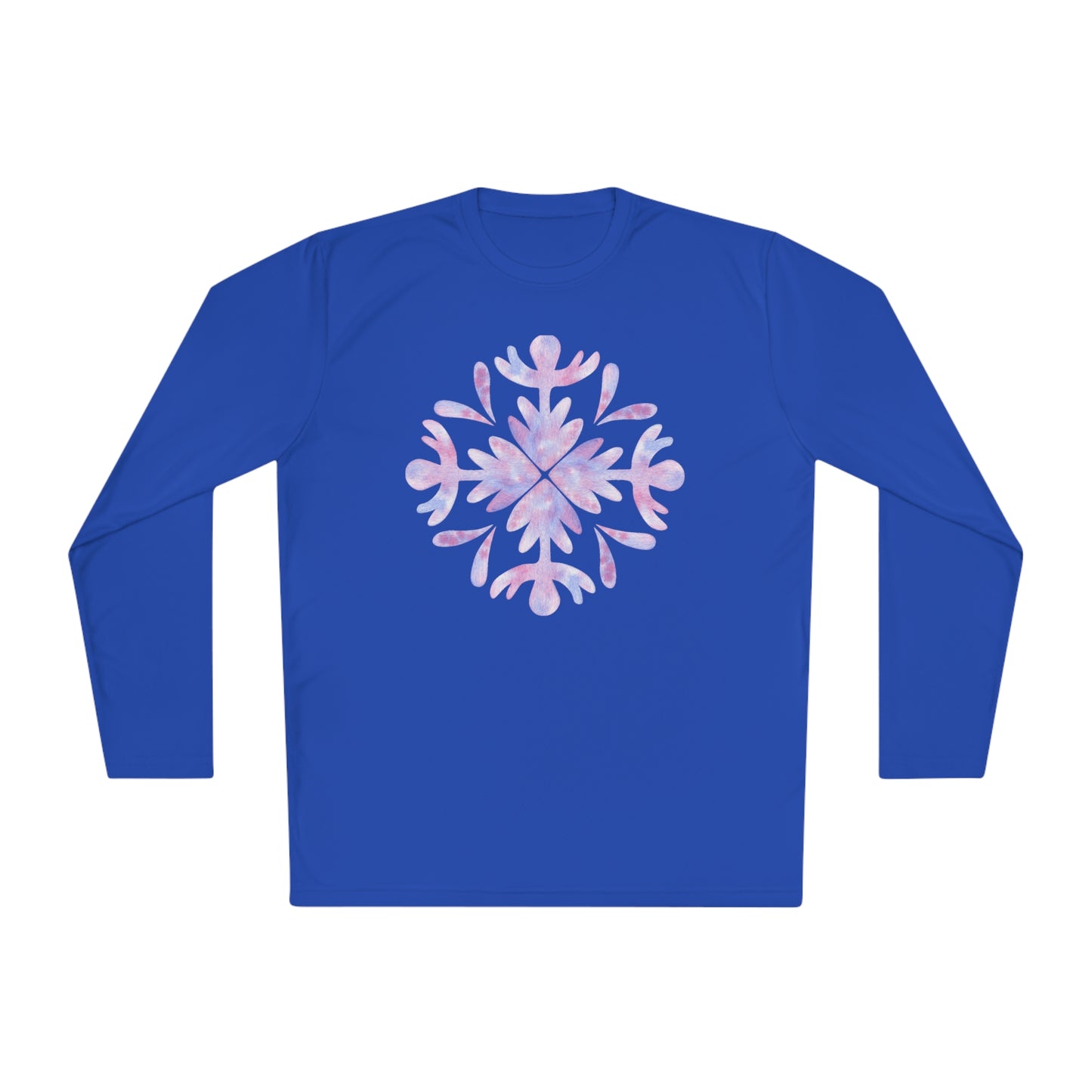 Large Snowflake 3 Adult Long Sleeve Tee