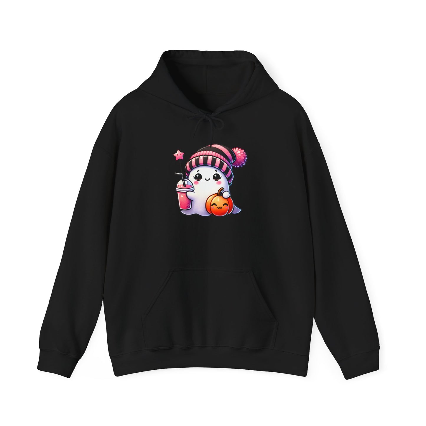 Cute Ghost w/Pumpkins Heavy Blend™ Hooded Sweatshirt