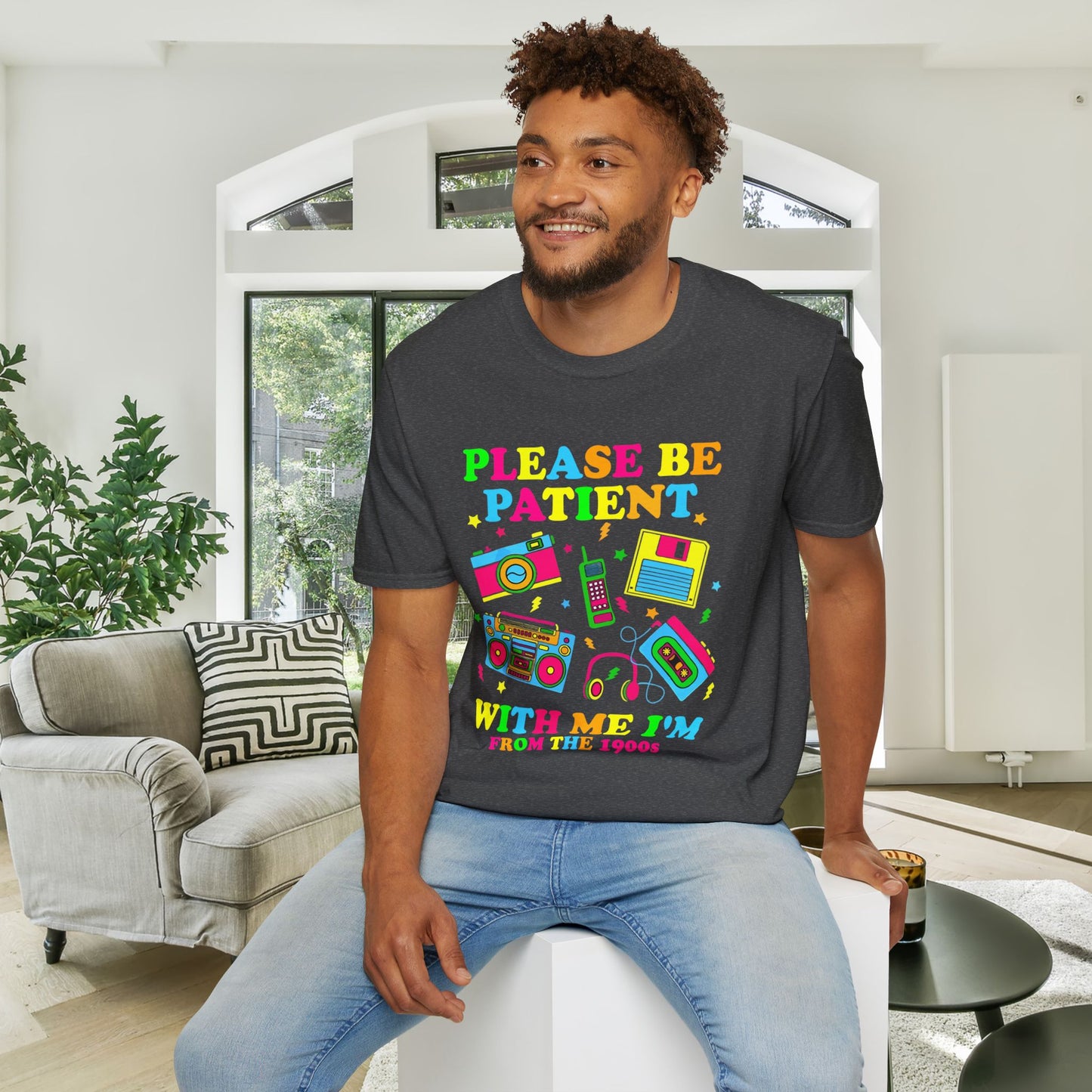 Please Be Patient With Me I'm From The 1900's (90s style) Adult T-shirt
