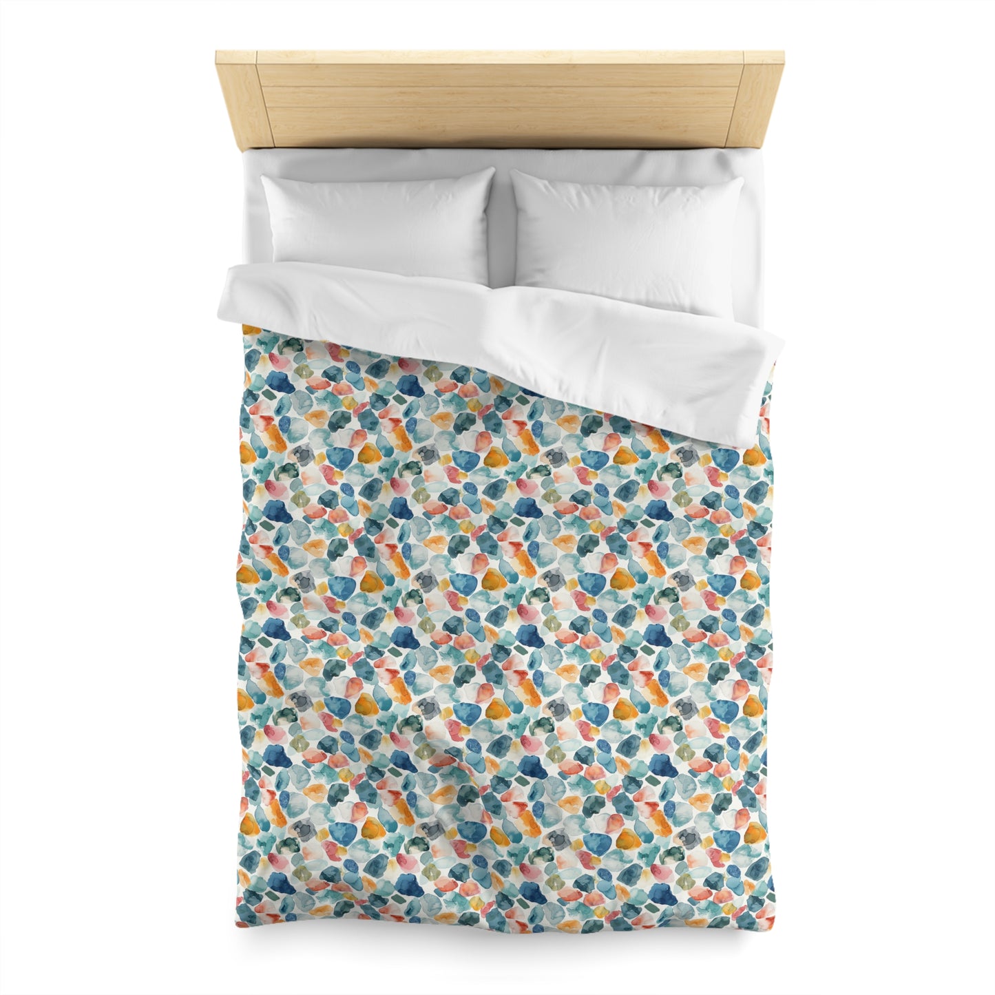 Watercolor Pebble Terrazzo Duvet Bedding Set