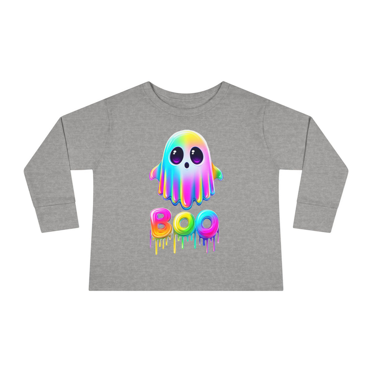 Neon Ghostly Monster Toddler Long Sleeve Tee