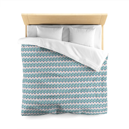 Serene Chevron Microfiber Duvet Cover