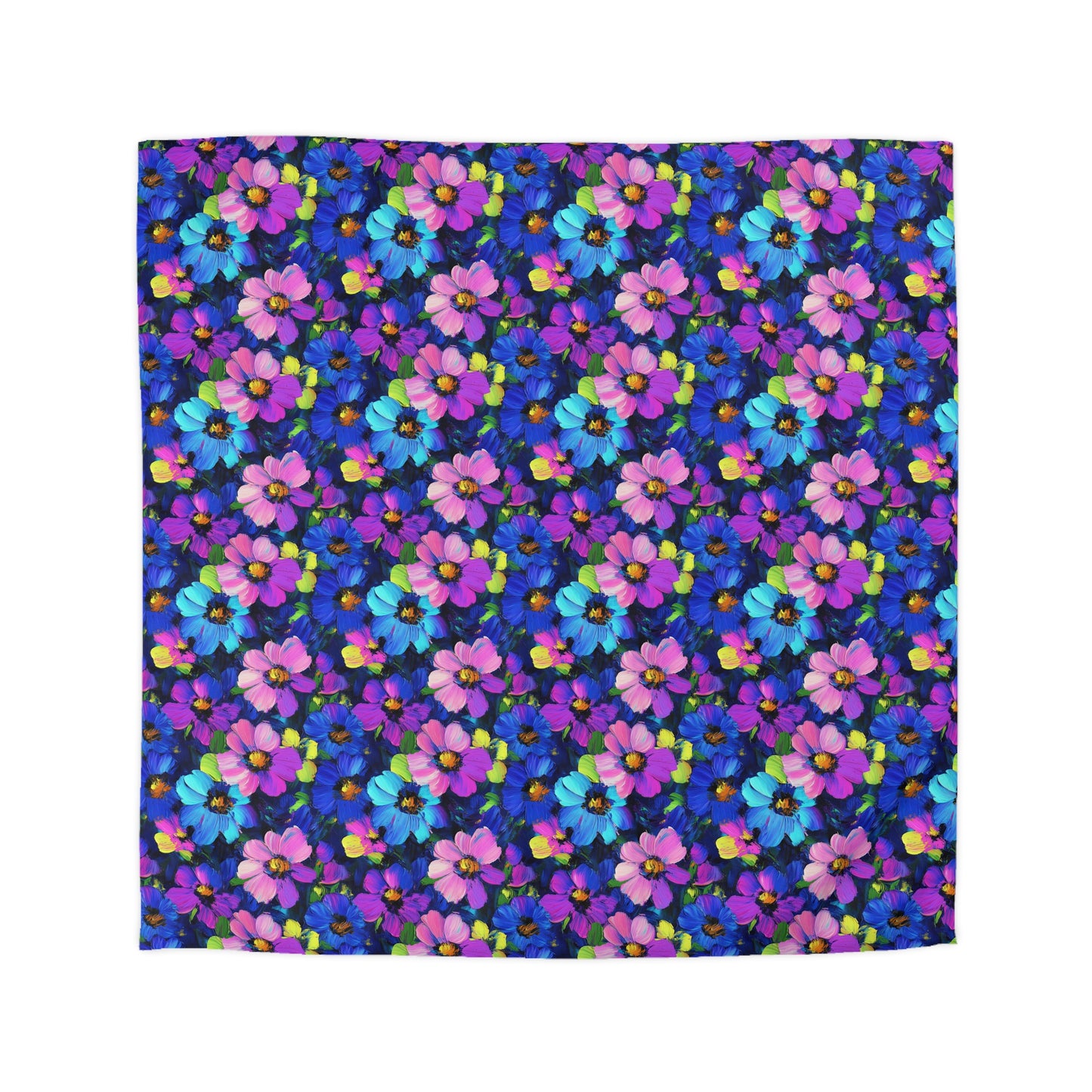 Watercolor Daisies Microfiber Duvet Cover