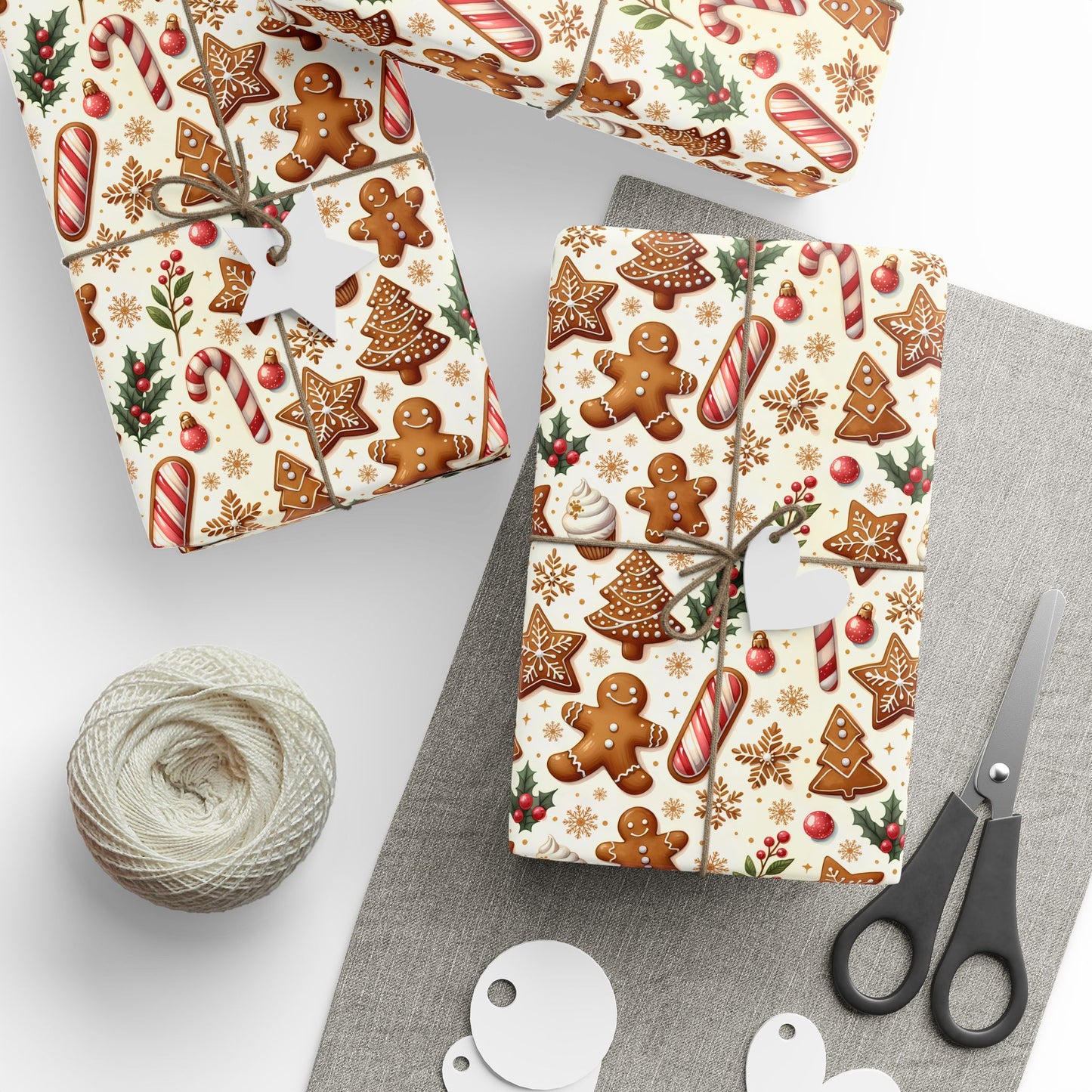 Peppermint & Gingerbread Dreams Wrapping Paper