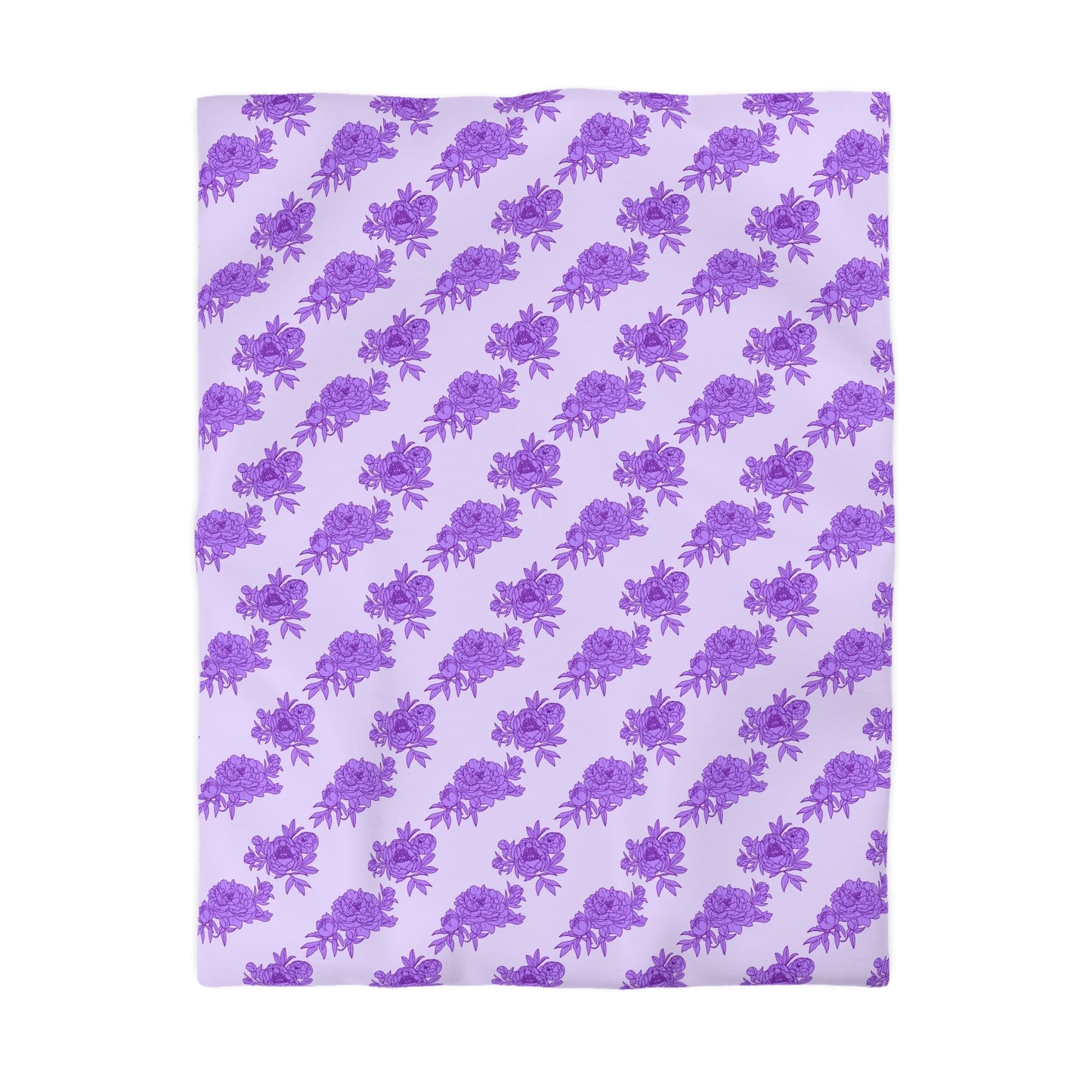 Royal Orchid Peonies Microfiber Duvet Cover