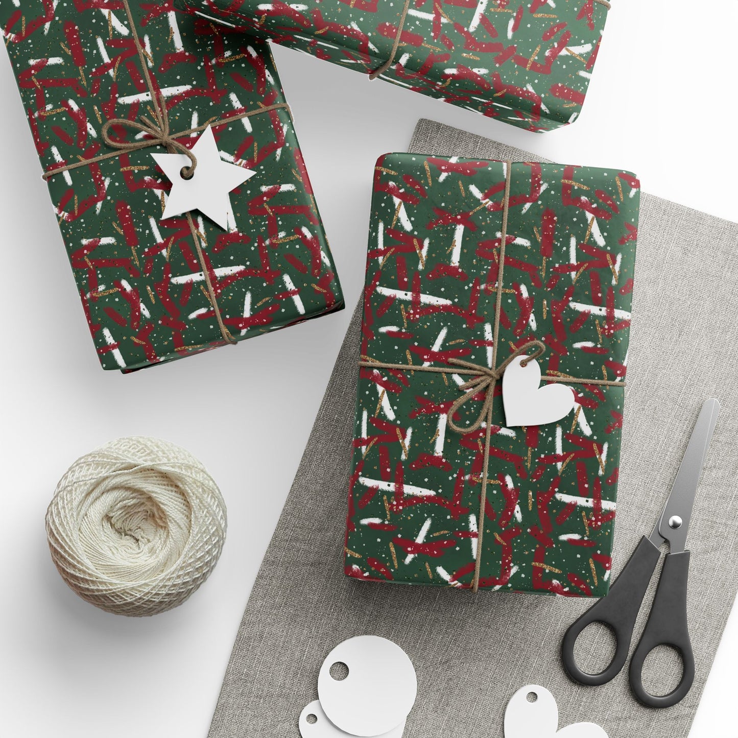 Holiday Brushstrokes Wrapping Paper