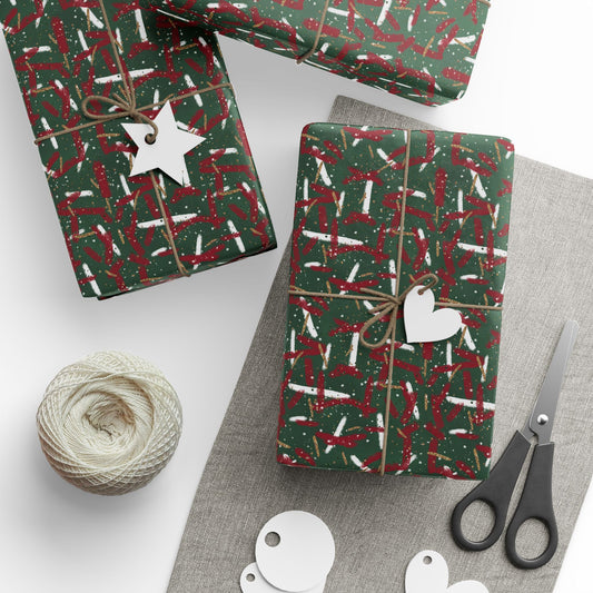 Holiday Brushstrokes Wrapping Paper