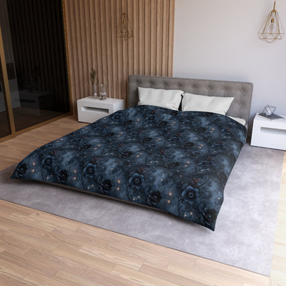 Black Roses & Vines Microfiber Duvet Cover
