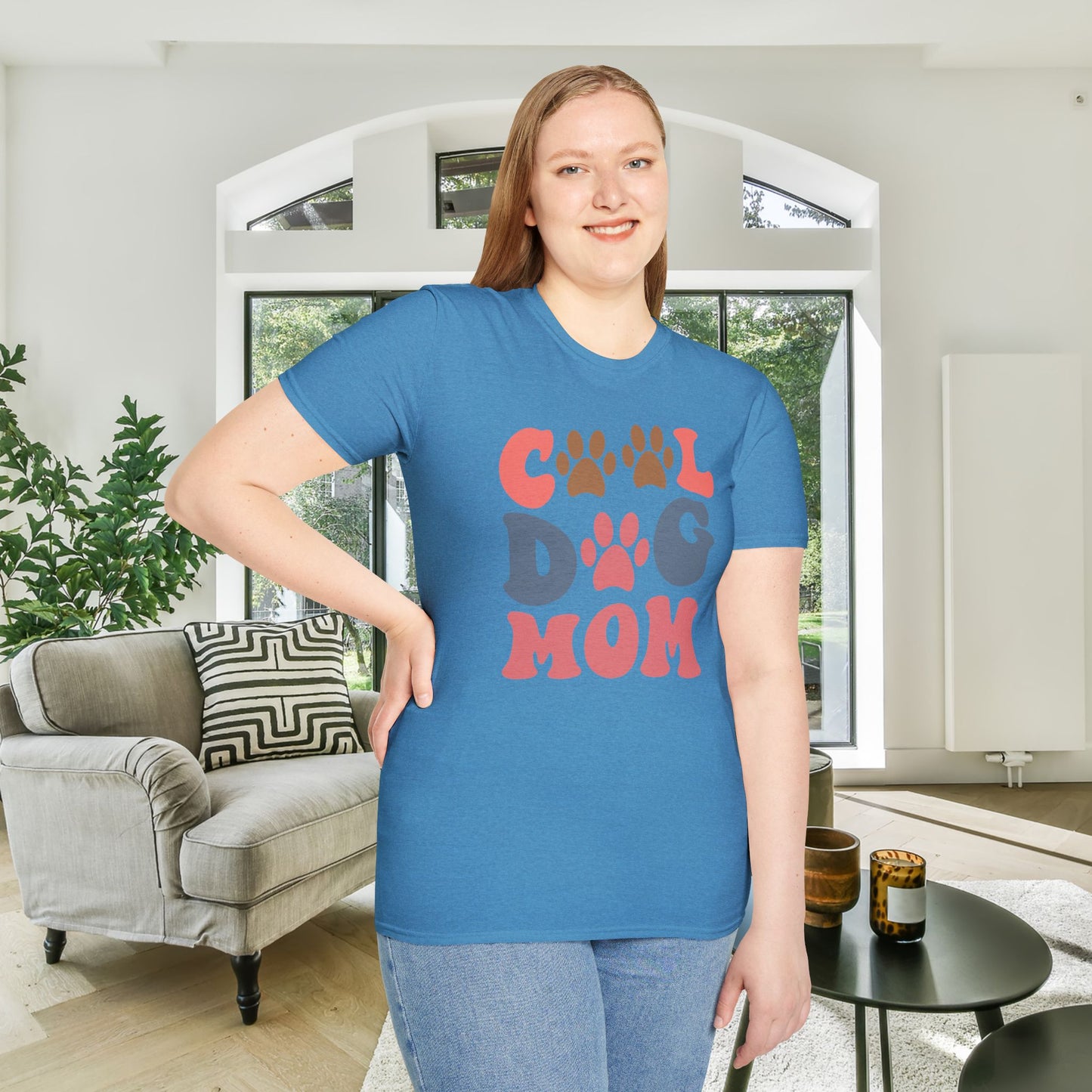 Cool Dog Mom Adult T-shirt