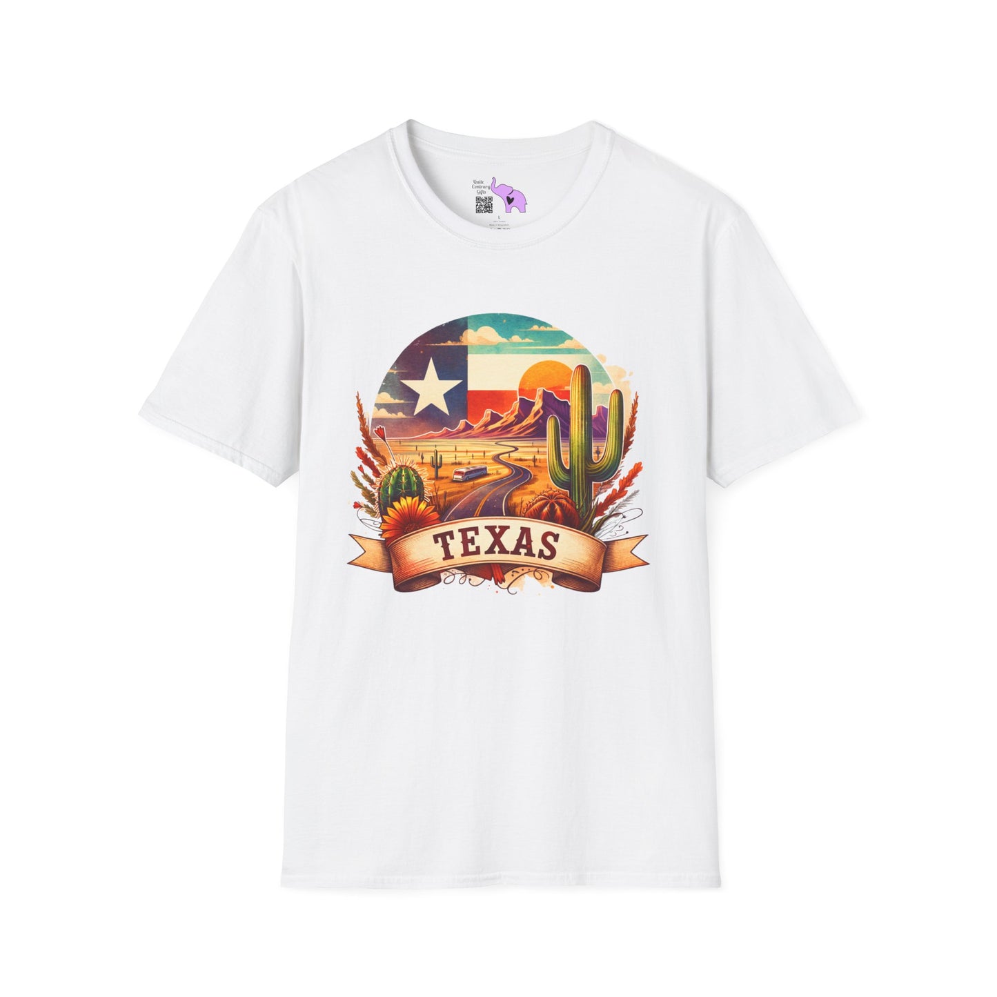 Texas Desert Roads Adult T-shirt