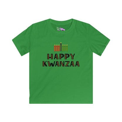 Happy Kwanzaa (Kinara) Youth Softstyle Tee