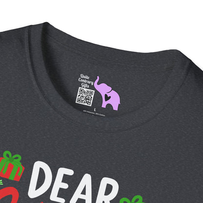 Dear Santa He Is The Naughty One Adult T-shirt