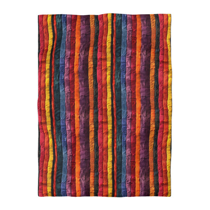 Vertical Vibes Microfiber Duvet Cover