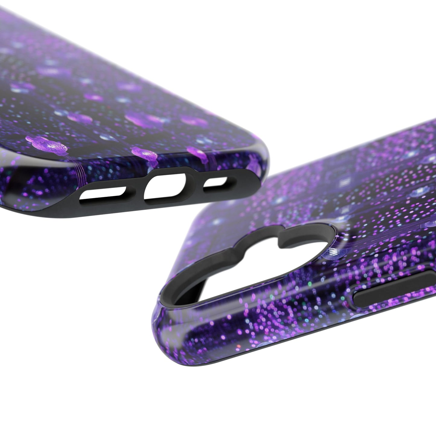 Purple Raindrops MagSafe® Compatible Tough Case for iPhone