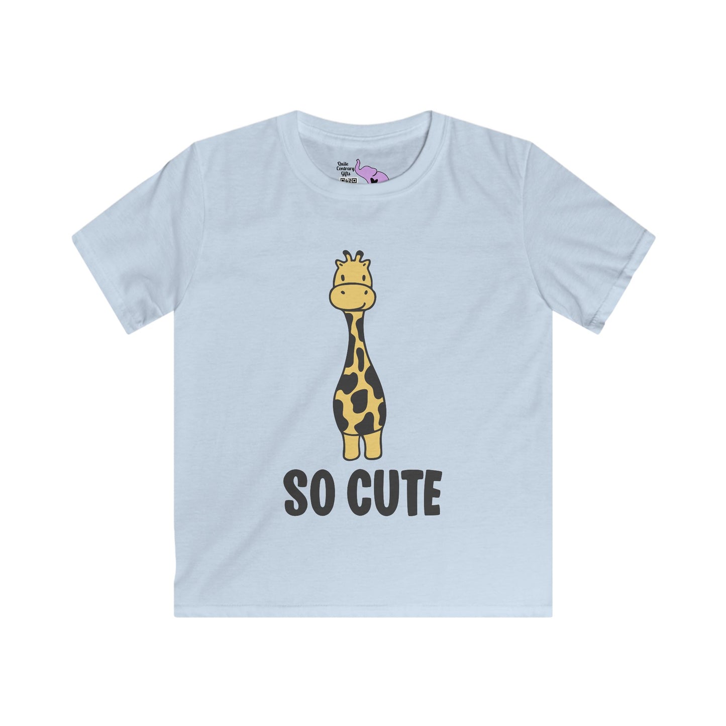 So Cute (Giraffe) Kids Softstyle Tee