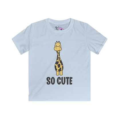 So Cute (Giraffe) Kids Softstyle Tee
