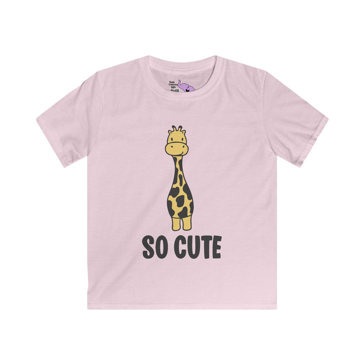 So Cute (Giraffe) Kids Softstyle Tee
