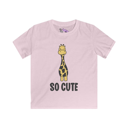 So Cute (Giraffe) Kids Softstyle Tee