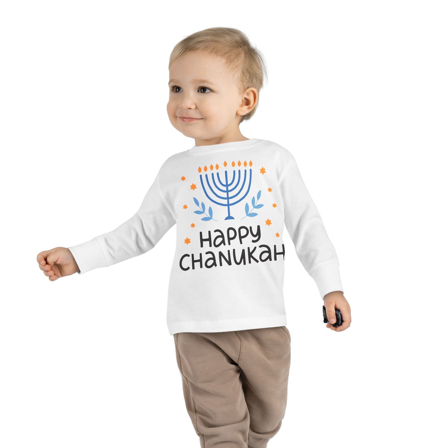 Happy Chanukah Toddler Long Sleeve Tee