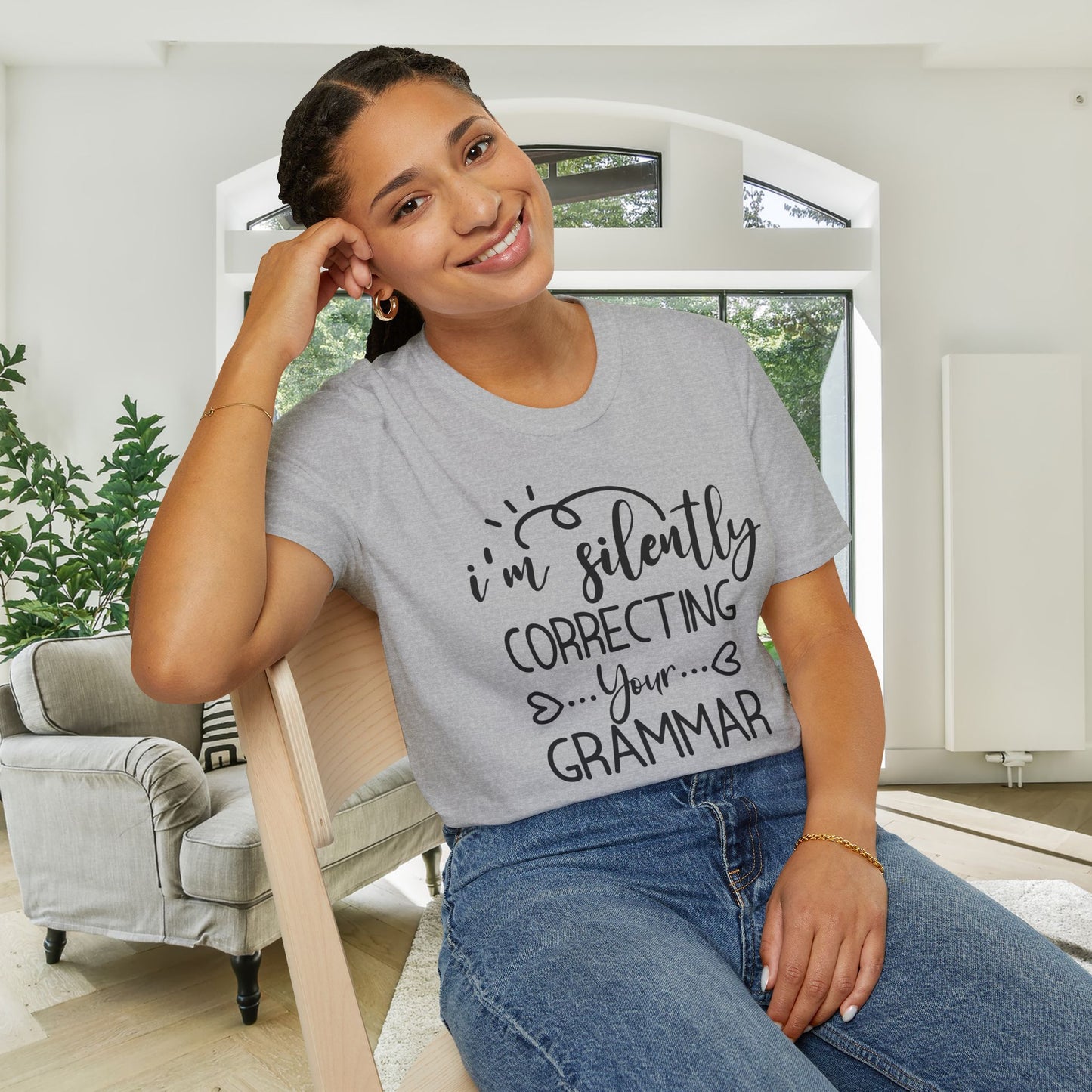 I'm Silently Correcting Your Grammar Adult T-shirt