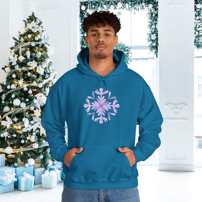 Large Snowflake 3 Adult Heavy Blend™ Hooded Sweatshirt