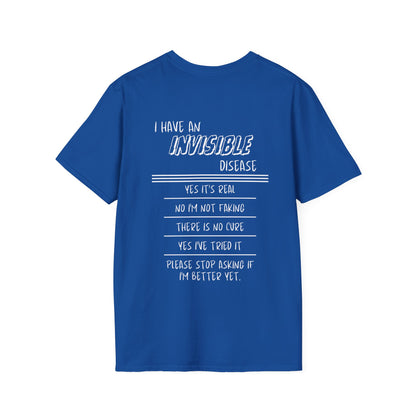 I'm An INVISIBLE Warrior Invisible Illness Adult T-shirt