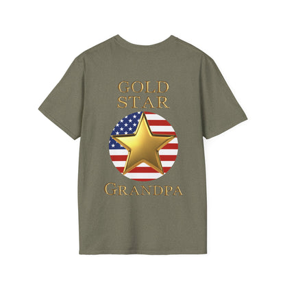 Gold Star Grandpa Forever Proud Adult T-shirt