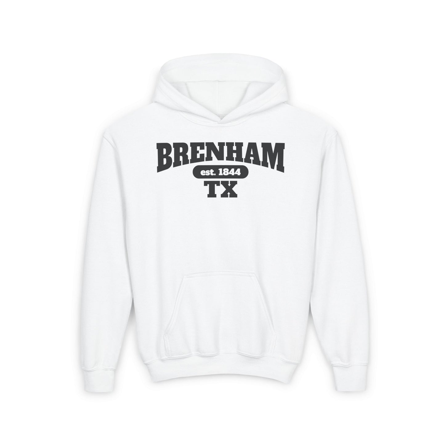 Brenham Tx Est. 1844 Youth Heavy Blend Hoodie