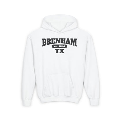 Brenham Tx Est. 1844 Youth Heavy Blend Hoodie