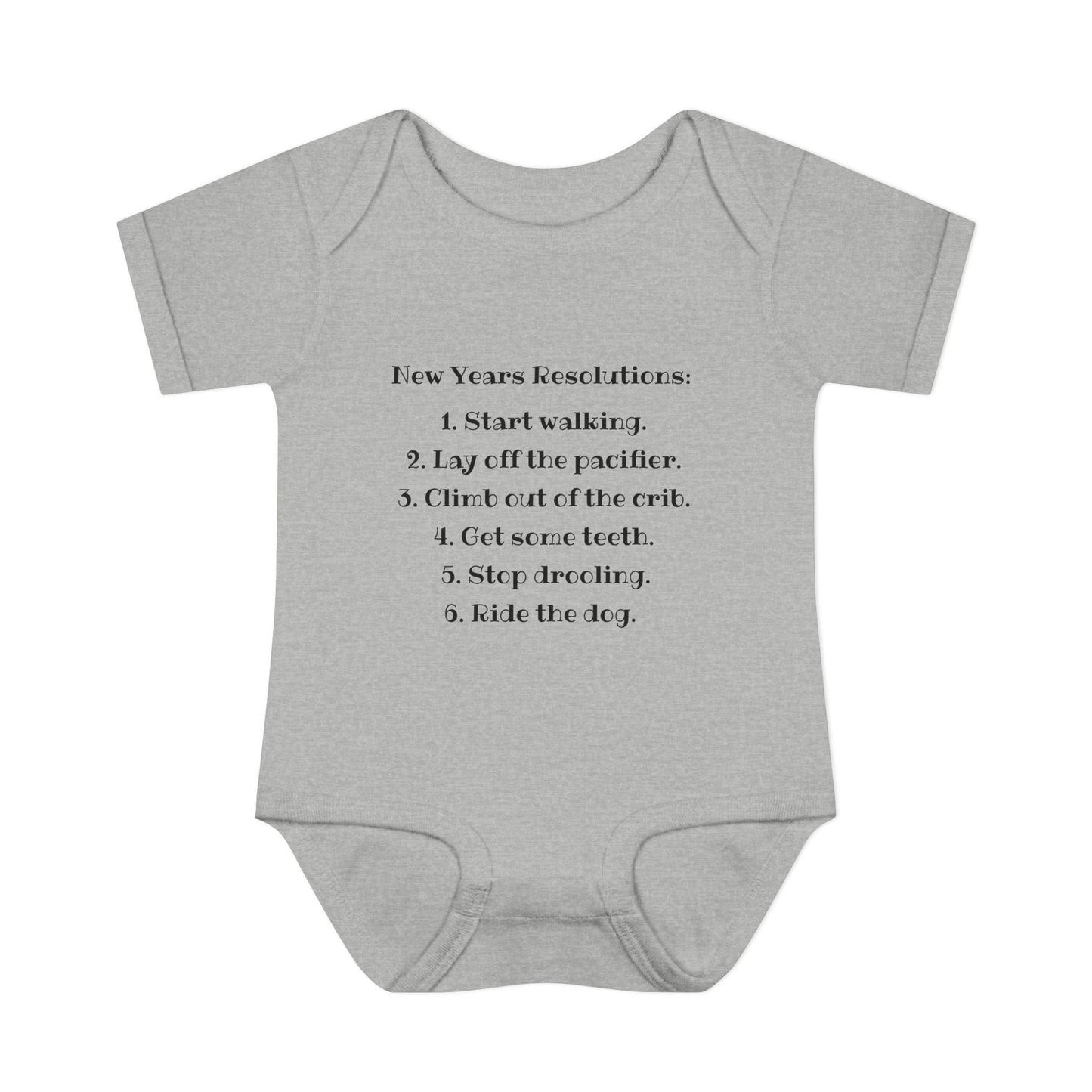New Years Resolutions (Baby) Infant Baby Rib Bodysuit