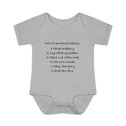 New Years Resolutions (Baby) Infant Baby Rib Bodysuit