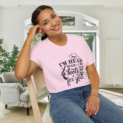 I'm Head Over Boots For You Adult T-shirt