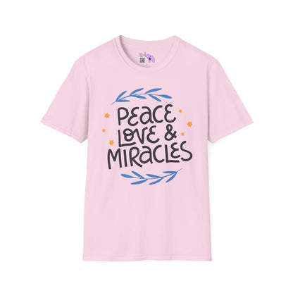 Hanukkah Peace Love & Miracles 2 Adult T-shirt