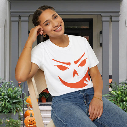 Goofy Grin Jack-O-Lantern Adult Unisex Tshirt