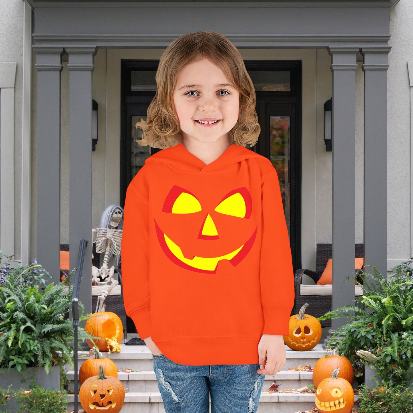 Pumpkin Smile Toddler Hoodie