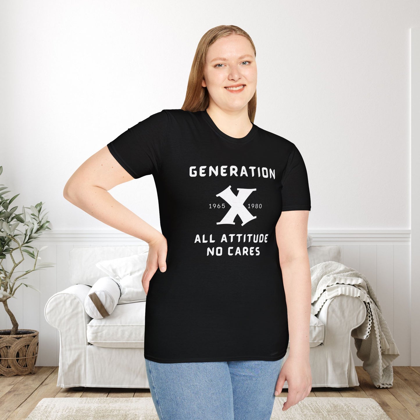 GenX w/years All Attitude No Cares T-shirt