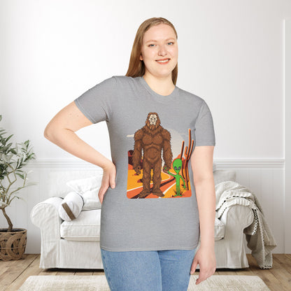 Bigfoot & Alien Adult T-shirt