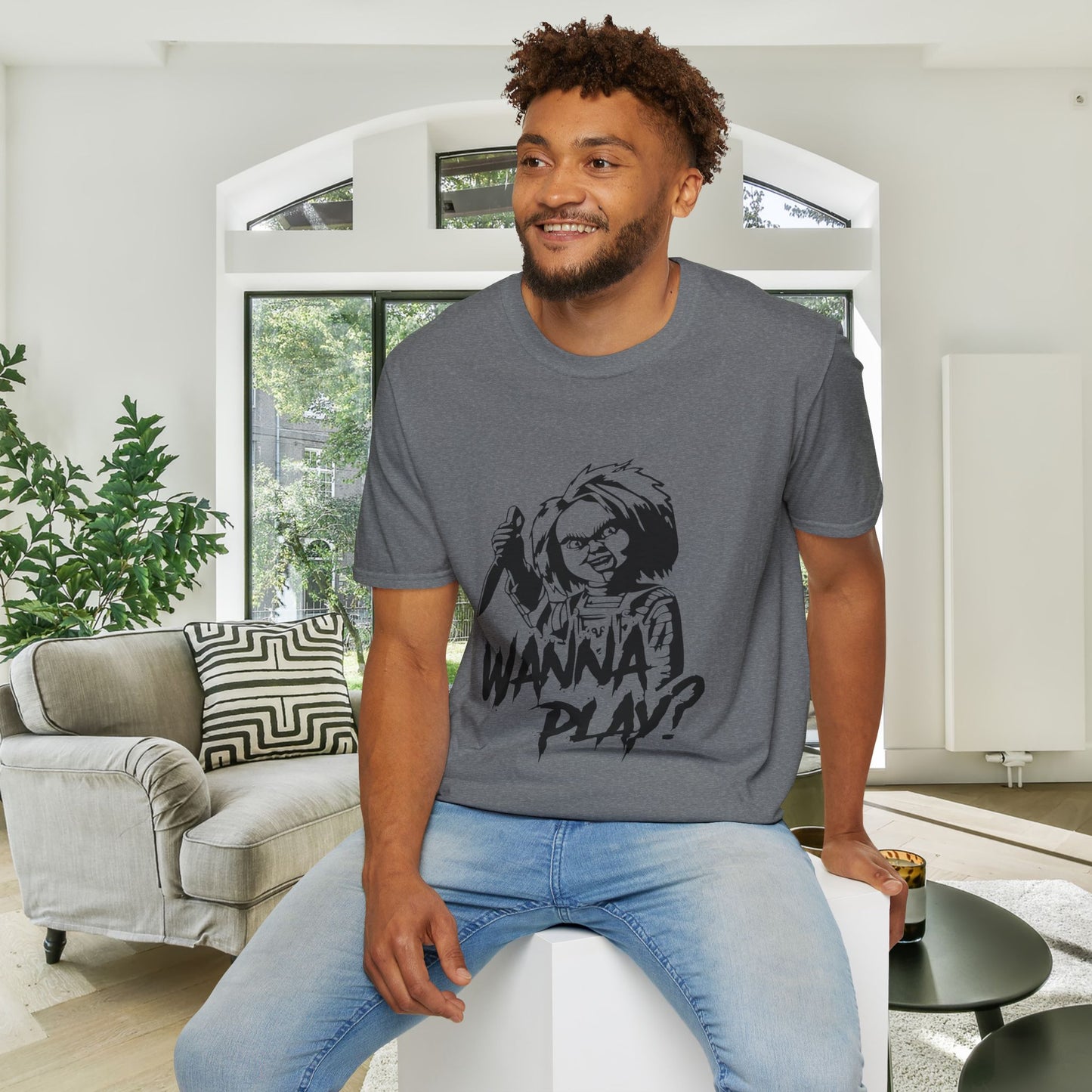Chucky Wanna Play? Adult T-shirt